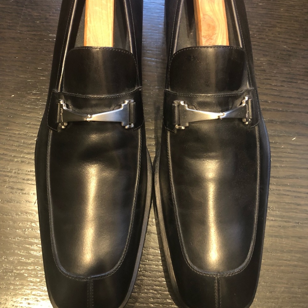 Ferragamo Studio black dress shoes. Never worn